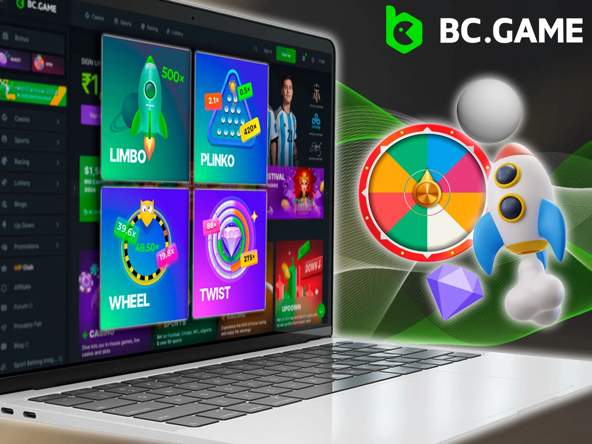 Other Сrash games from BC Originals are also available on the BC Game website.