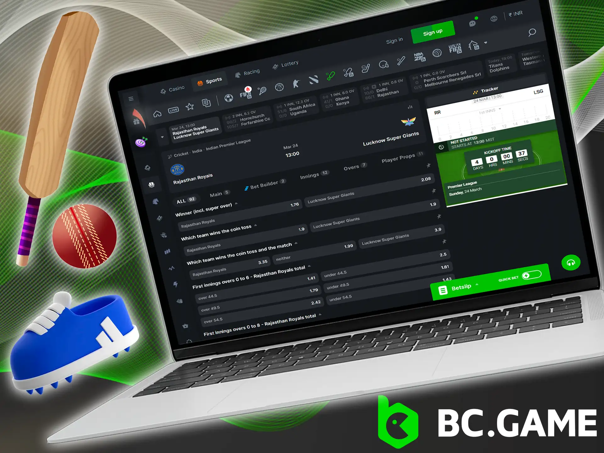 Place different bets on IPL and win with BC Game.