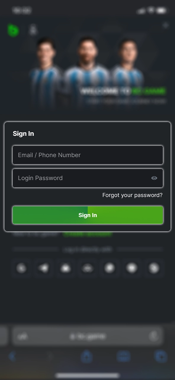 Go to the BC Game website and log into your account.