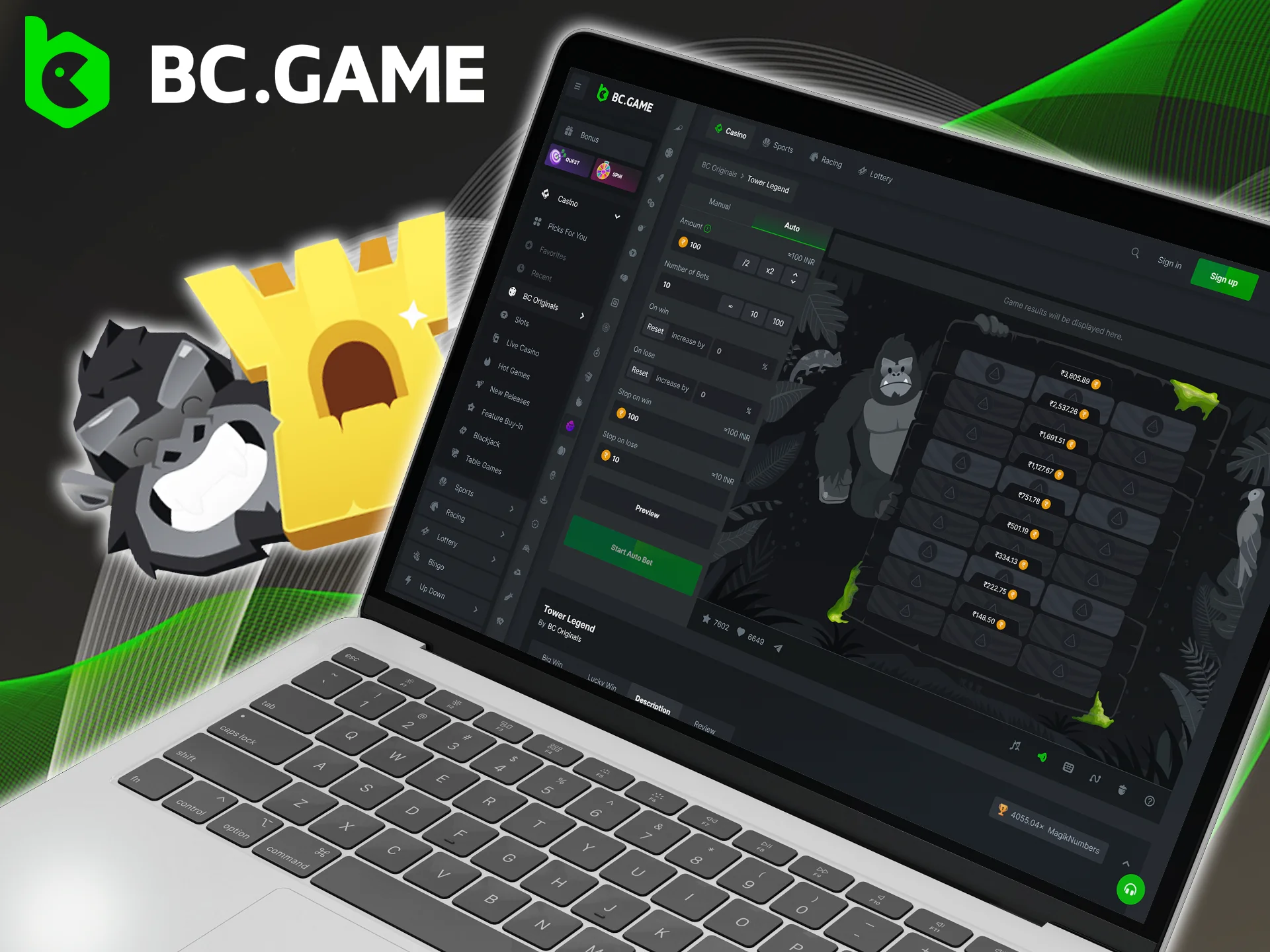 Learn the basic elements of Tower Legend and start winning with BC Game.