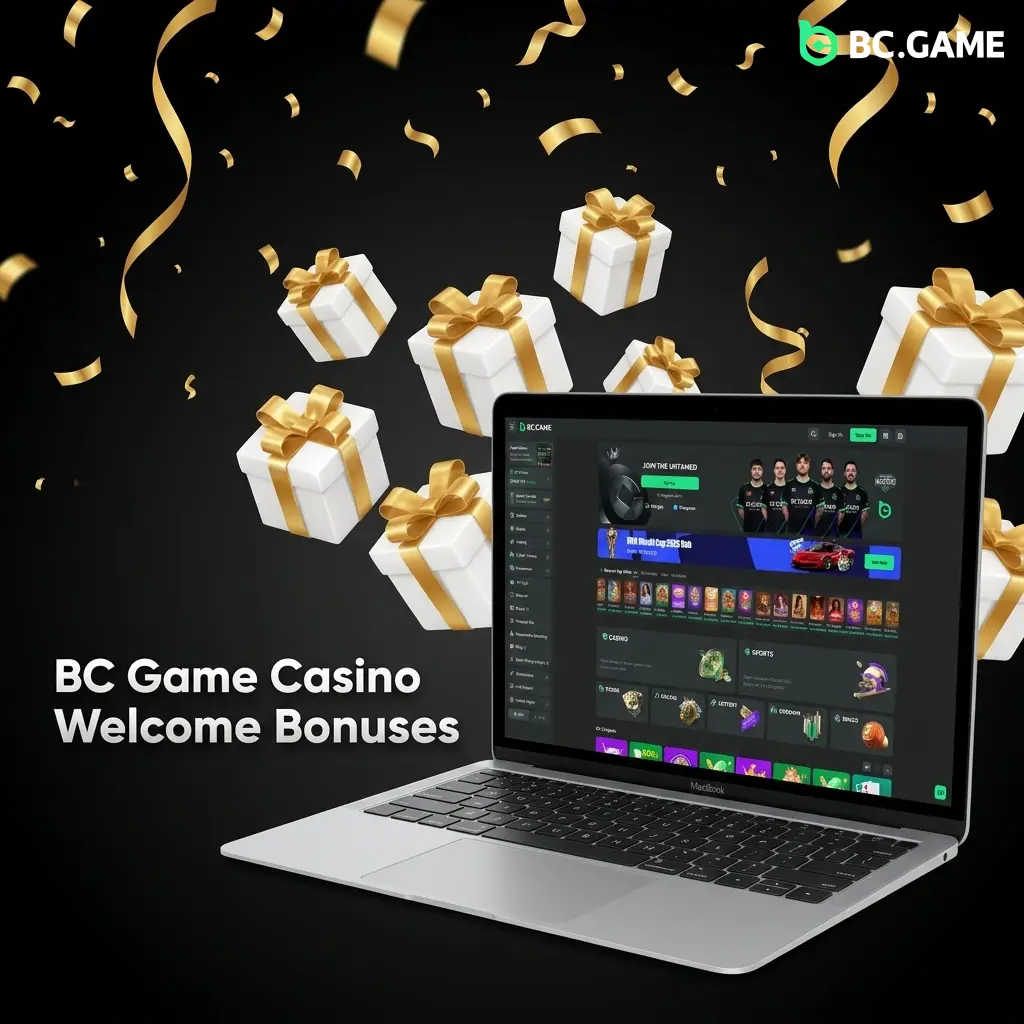 BC Game casino welcome bonus with 220%, 300%, 400% and 500% deposit offers for new India users